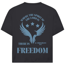 Freedom Oversize T-Shirt | 2. Korinther 3:17 | Vorder- & Rückendruck | JJ Streetwear