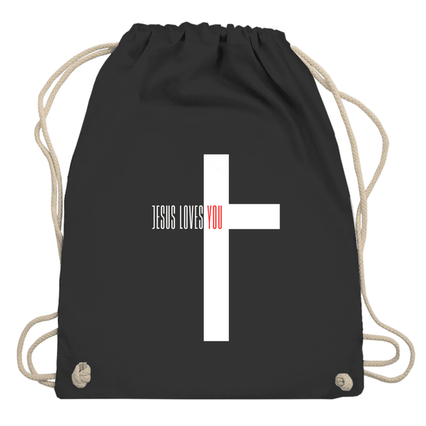 Turnbeutel "Jesus loves you" - by-grace.store