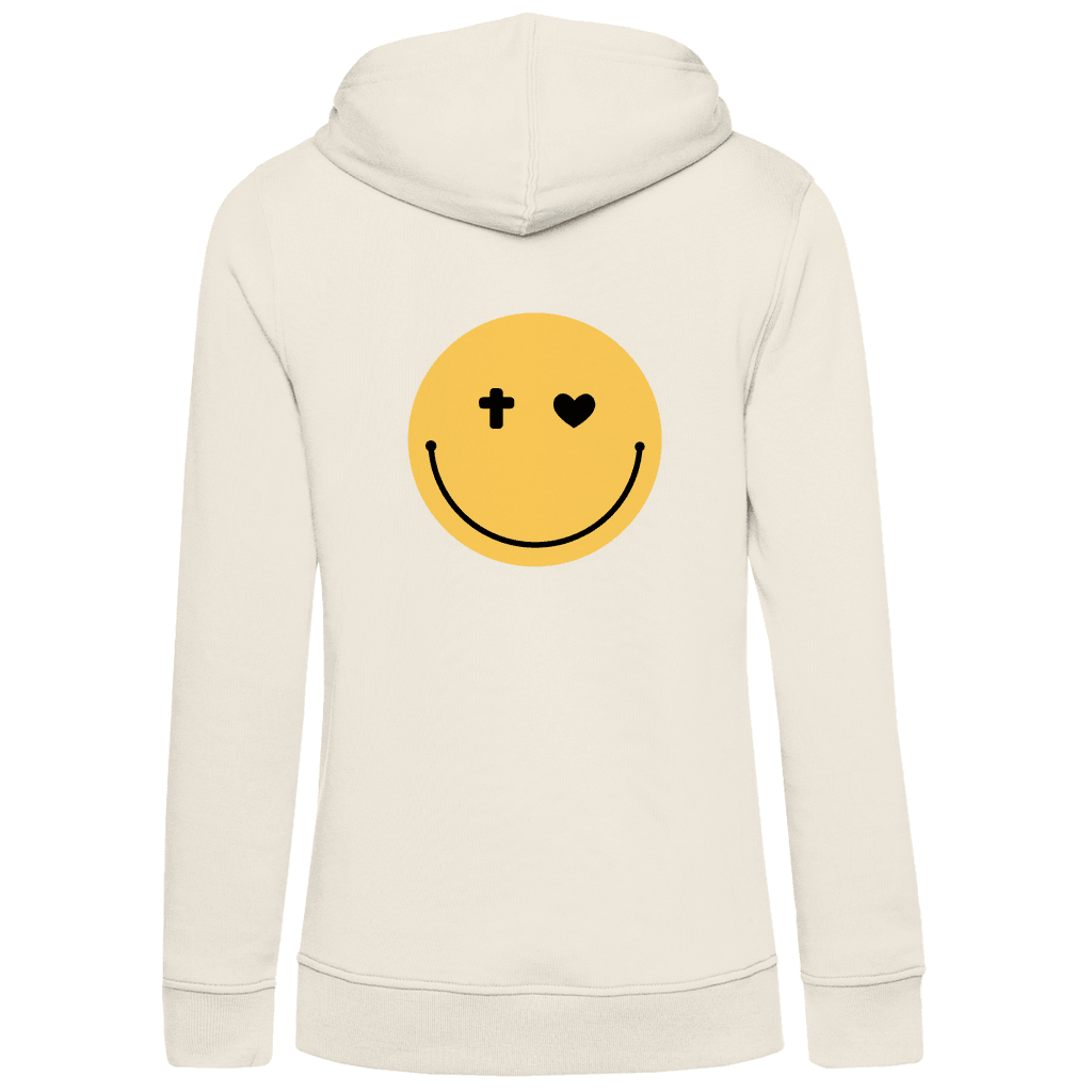 Damen Premium Bio Hoodie "Smiley" - by-grace.store
