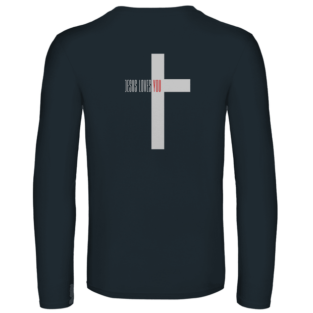 Unisex Langarmshirt "Jesus loves you" - by-grace.store