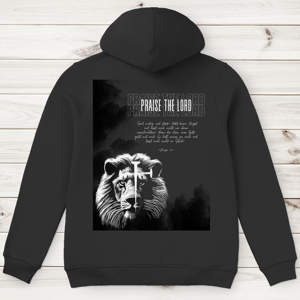 Herren Premium Bio Hoodie "Lion" - by-grace.store