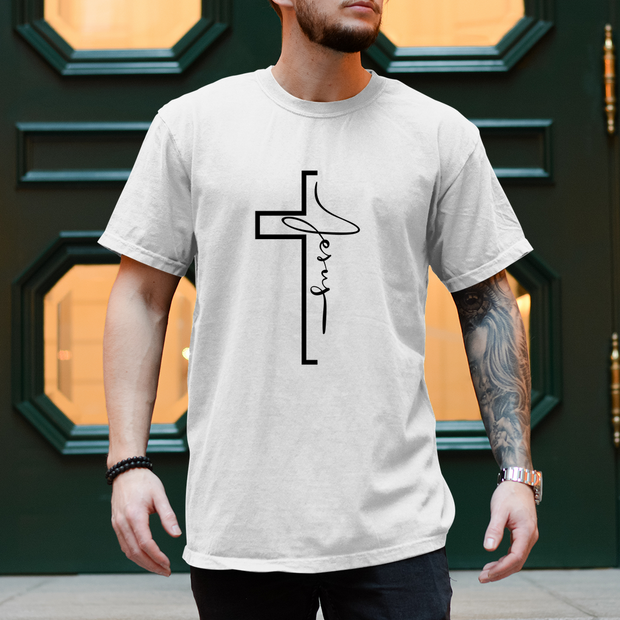 Herren T-Shirt "Jesus Cross" - by-grace.store