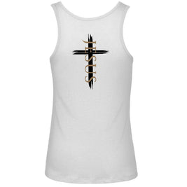 Damen Premium Organic Tank Top Jesus Kreuz (schwarz) - by-grace.store