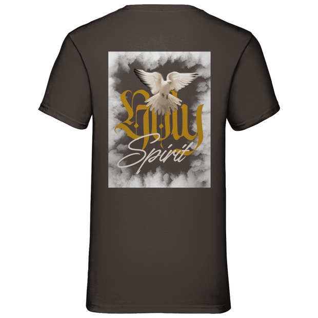 Herren Basic V-Neck T-Shirt "Holy Spirit" - by-grace.store