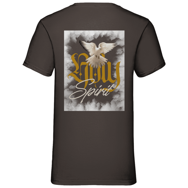 Herren Basic V-Neck T-Shirt "Holy Spirit" - by-grace.store