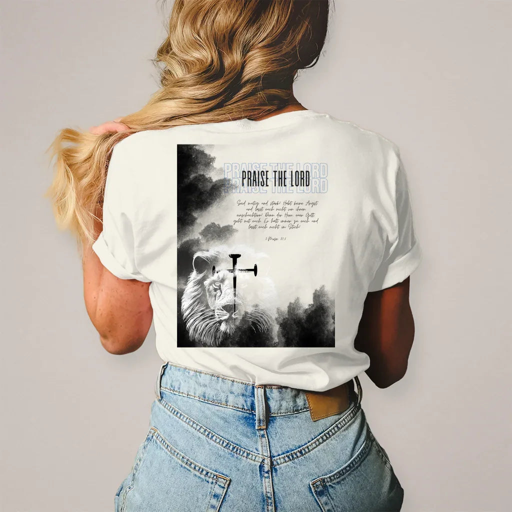 Damen T-Shirt Kreuz - by-grace.store