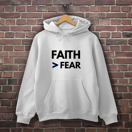 Herren Hoodie Faith > Fear – Christlicher Hoodie mit Glaubensbotschaft | by-grace.store