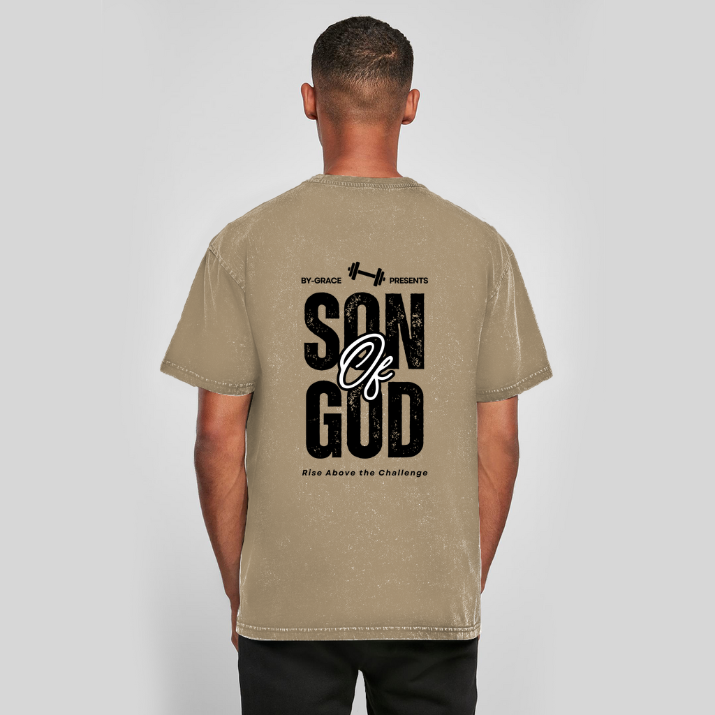 Oversize Washed T-Shirt "Son of God" - by-grace.store