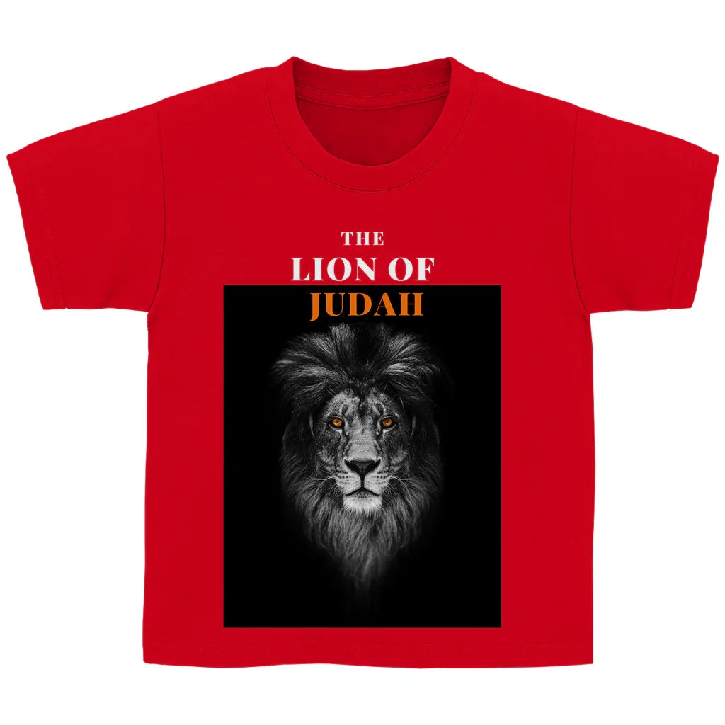 Kinder T-Shirt „Lion of Judah“ – Christliches Löwen-Motivshirt für Jungen & Mädchen | byGraceStore