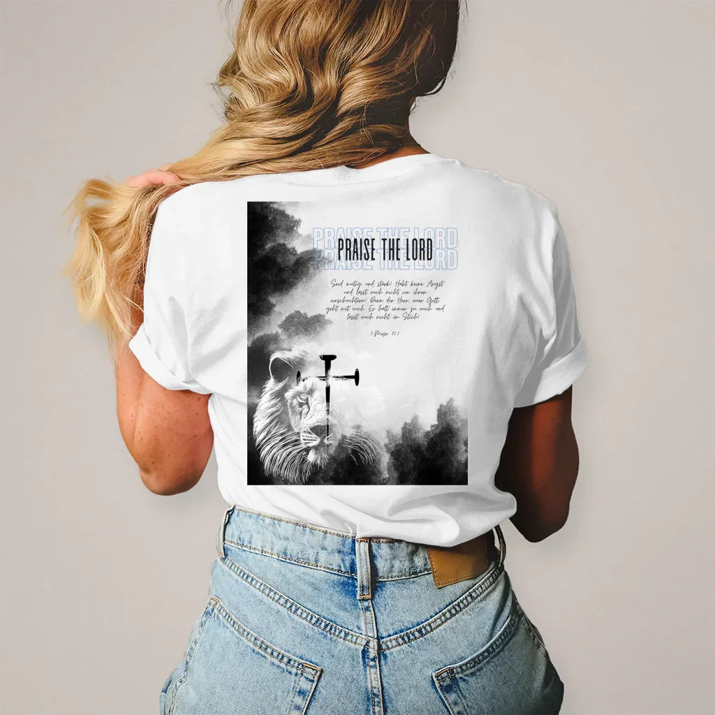 Damen T-Shirt Kreuz - by-grace.store