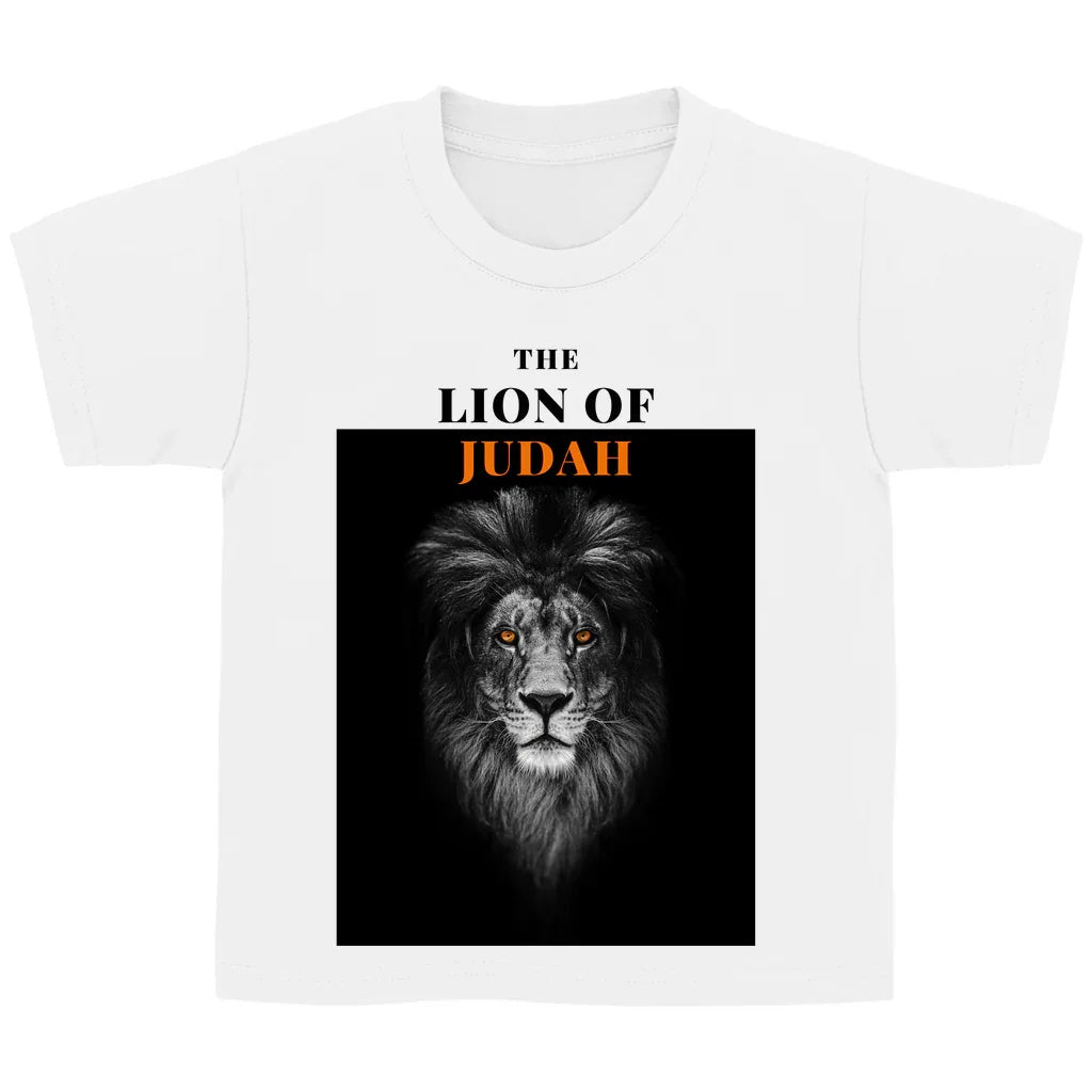 Kinder T-Shirt „Lion of Judah“ – Christliches Löwen-Motivshirt für Jungen & Mädchen | byGraceStore