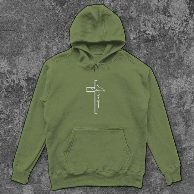 Unisex Oversize Hoodie "Jesus Cross" - by-grace.store