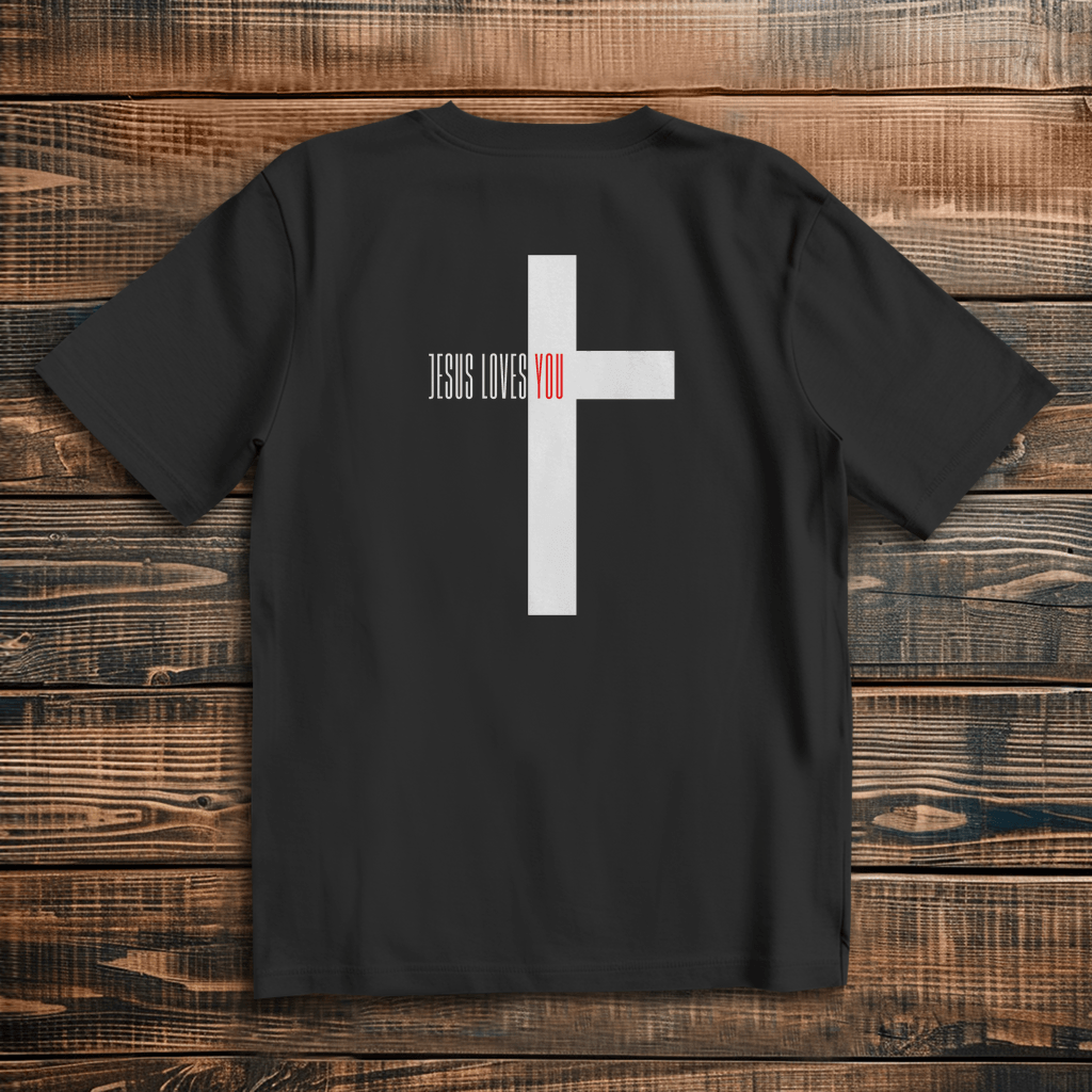 Oversize T-Shirt "Jesus loves you" - by-grace.store
