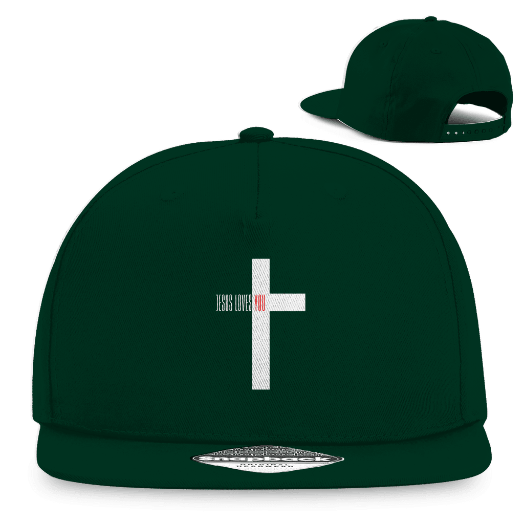 Snapback Rapper Cap "Jesus loves you" - by-grace.store