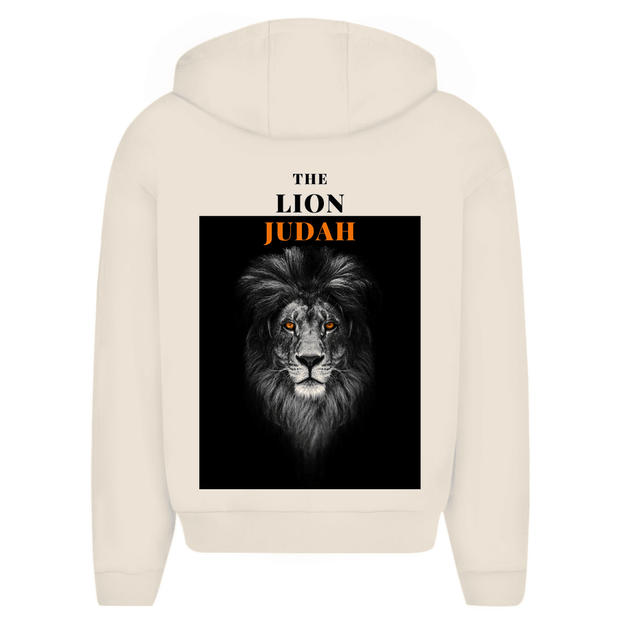 Herren Oversize Zipper Hoodie "Lion of Judah" - by-grace.store