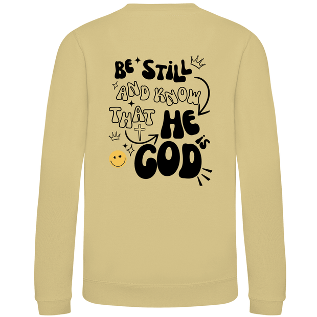 Kinder Sweatshirt "He is God" - by-grace.store