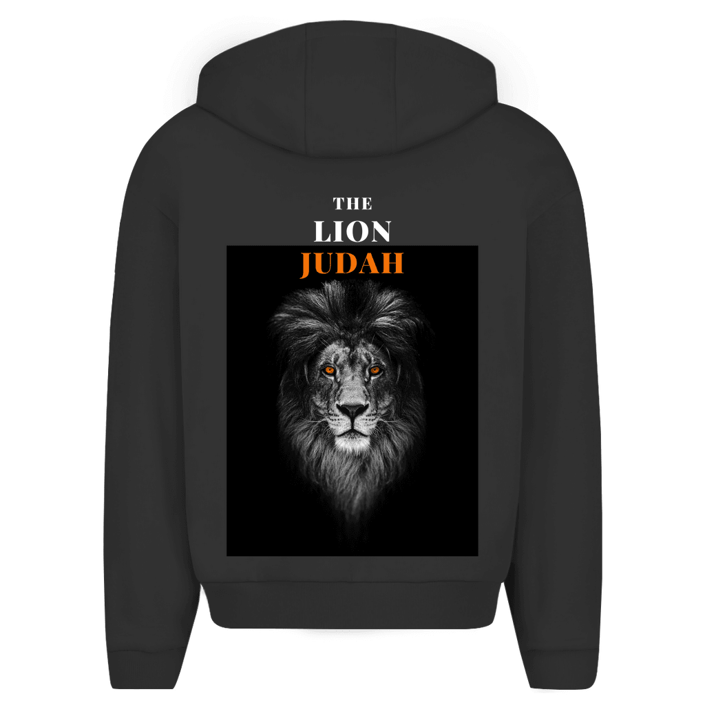 Herren Oversize Zipper Hoodie "Lion of Judah" - by-grace.store
