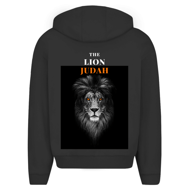 Herren Oversize Zipper Hoodie "Lion of Judah" - by-grace.store