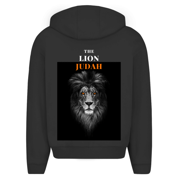 Herren Oversize Zipper Hoodie "Lion of Judah" - by-grace.store