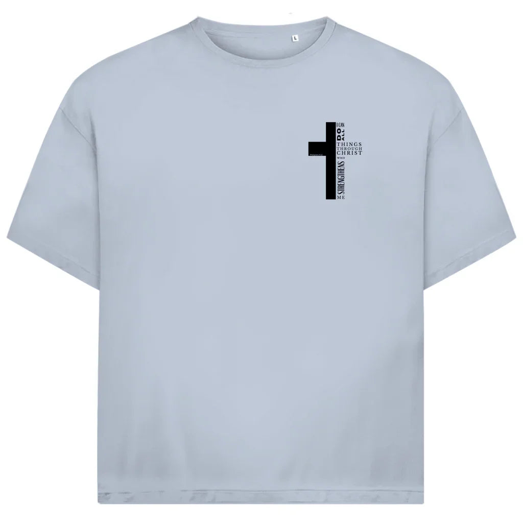 Cross Oversize T-Shirt | Philippians 4:13 | Vorder- & Rückendruck | JJ Streetwear