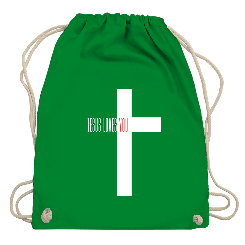 Turnbeutel "Jesus loves you" - by-grace.store
