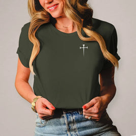 Damen T-Shirt Kreuz - by-grace.store