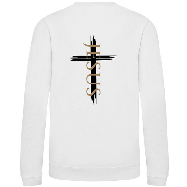 Kinder Sweatshirt "Jesus Kreuz" - by-grace.store