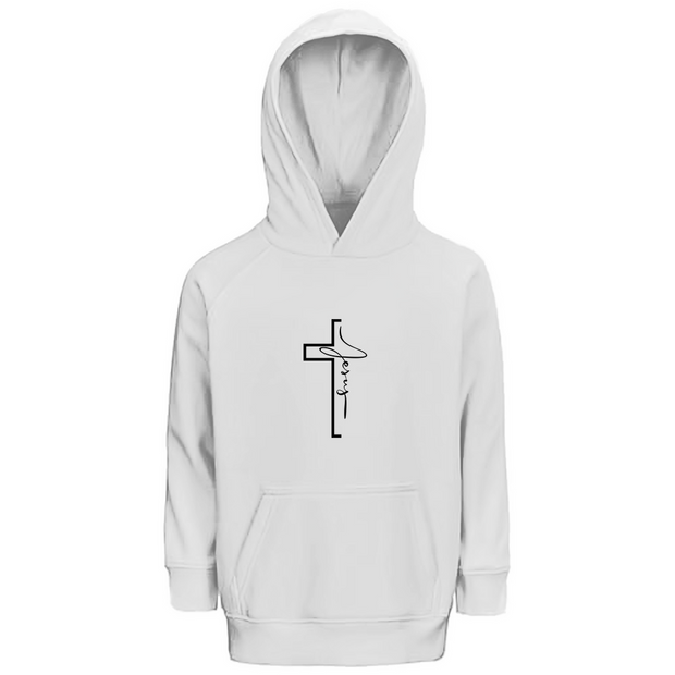 Kinder Premium Bio Hoodie "Jesus Cross" - by-grace.store