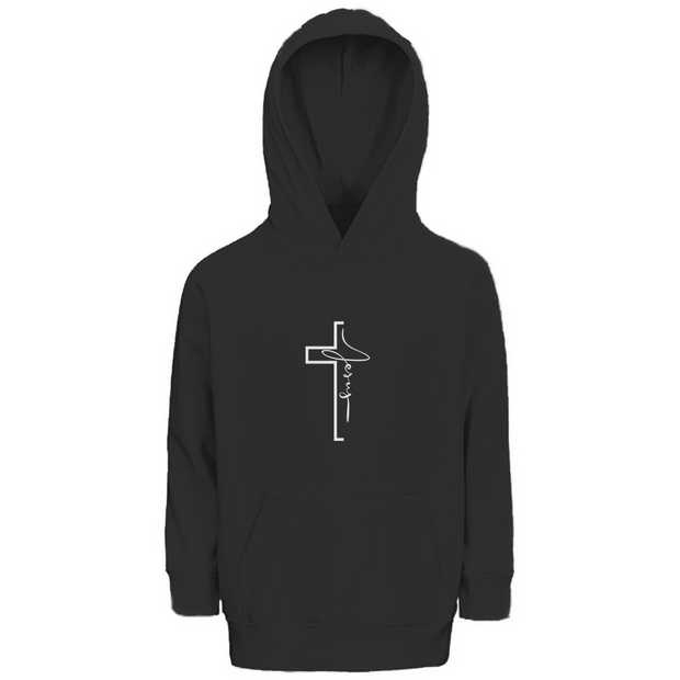 Kinder Premium Bio Hoodie "Jesus Cross" - by-grace.store