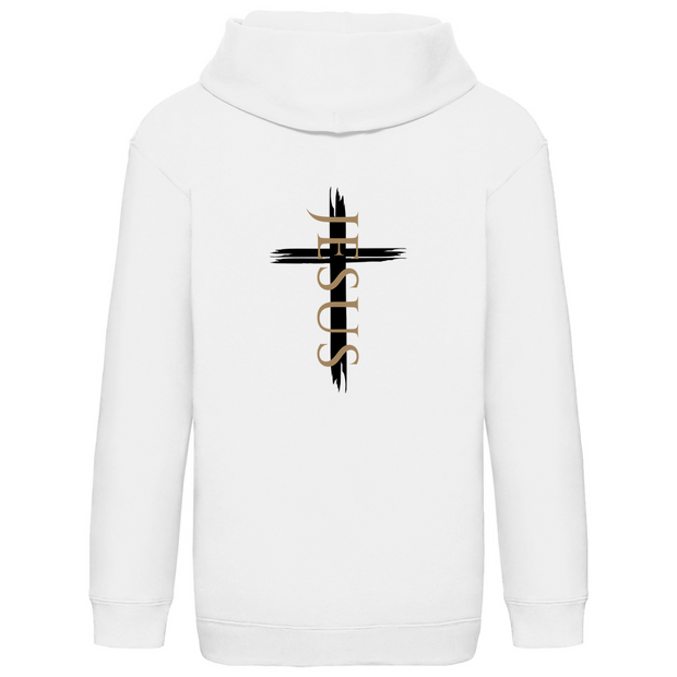 Kids Basic Hoodie "Jesus Kreuz" - by-grace.store