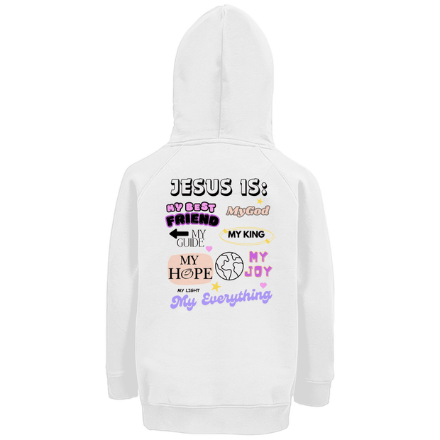 Kinder Premium Bio Hoodie "Jesus is" - by-grace.store