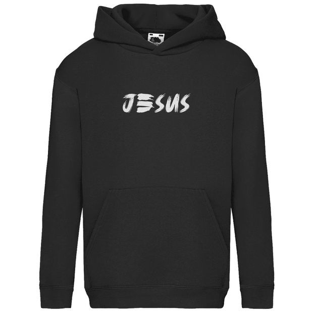 Kids Basic Hoodie "JESUS" - by-grace.store