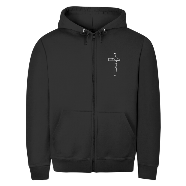 Herren Zipper Hoodie "Jesus Cross" - by-grace.store
