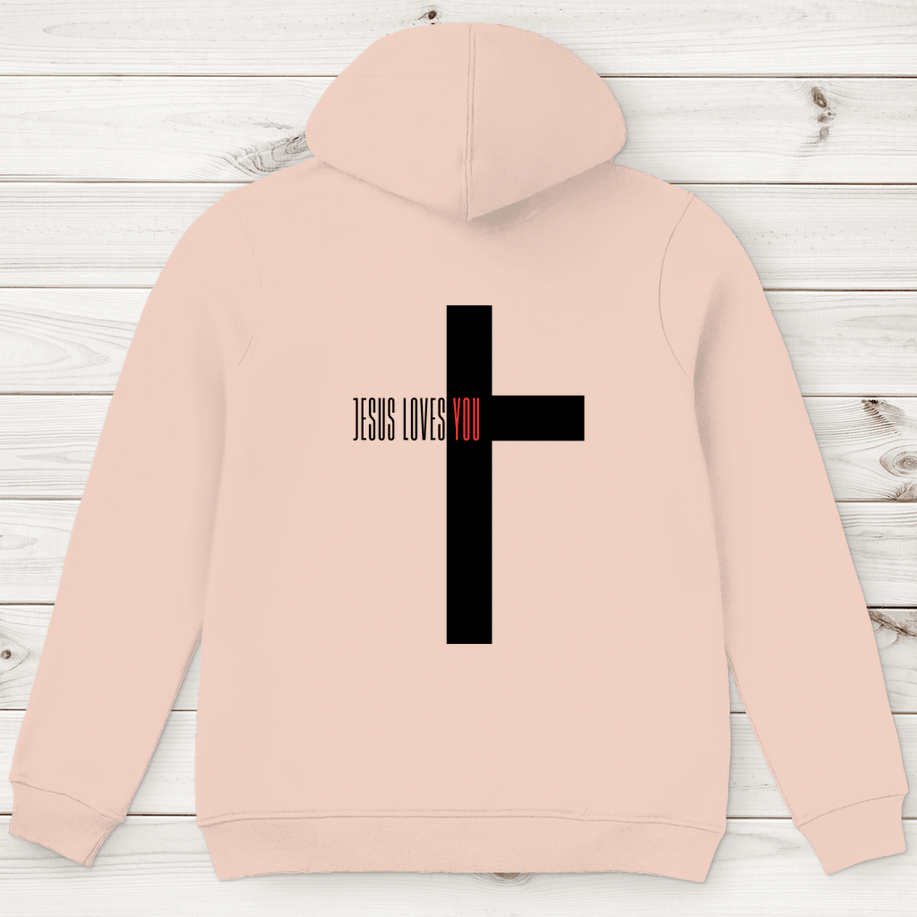 Herren Premium Bio Hoodie "Jesus loves you" - by-grace.store