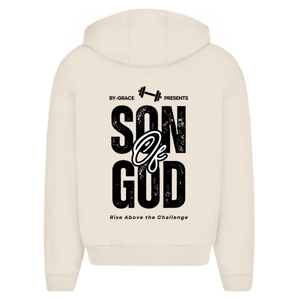 Herren Oversize Zipper Hoodie "Son of God" - by-grace.store