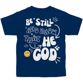 Kinder T-Shirt „He is God“ – Christliches Basic Shirt für Jungen & Mädchen | byGraceStore