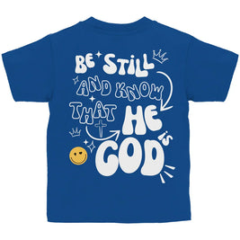 Kinder T-Shirt „He is God“ – Christliches Basic Shirt für Jungen & Mädchen | byGraceStore
