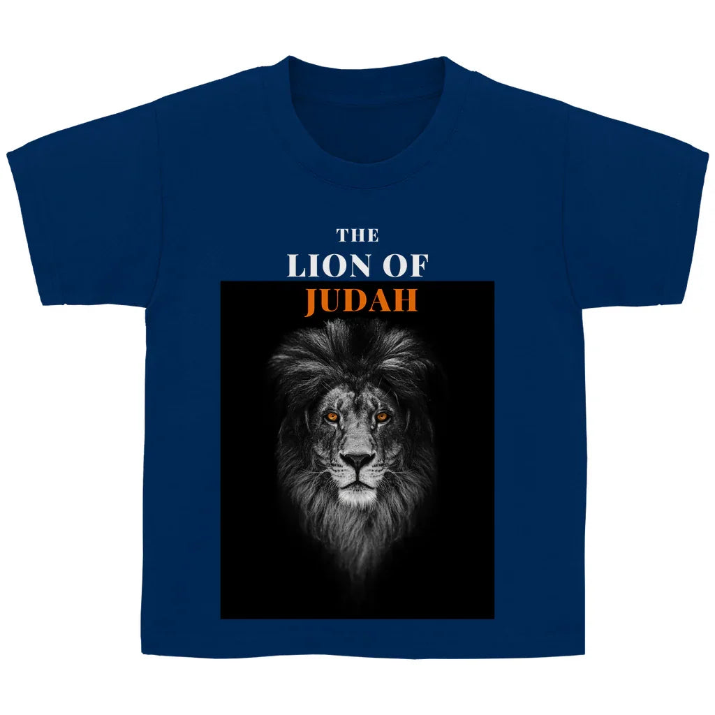 Kinder T-Shirt „Lion of Judah“ – Christliches Löwen-Motivshirt für Jungen & Mädchen | byGraceStore