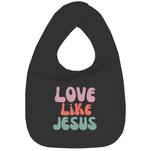 Kinder Bio Lätzchen "Love,Like,Jesus" - by-grace.store