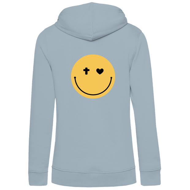 Damen Premium Bio Hoodie "Smiley" - by-grace.store