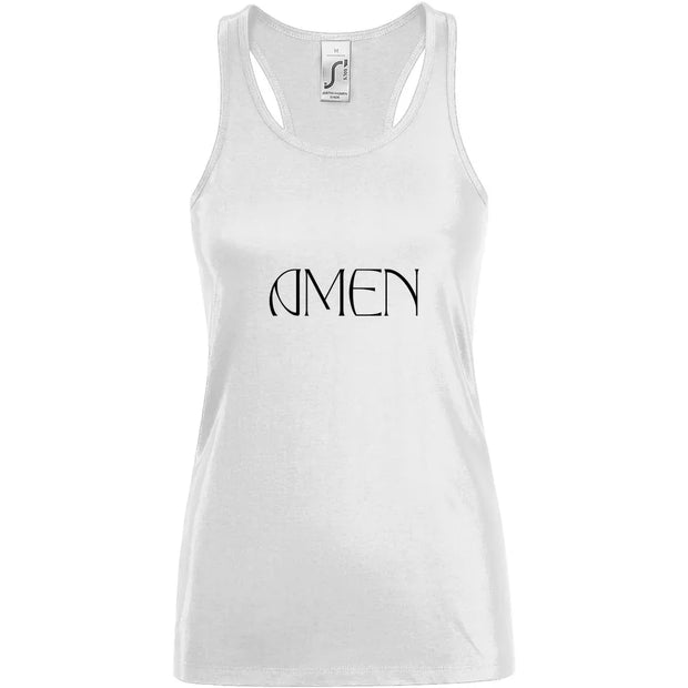 Damen Basic Tank Top "Amen" - by-grace.store