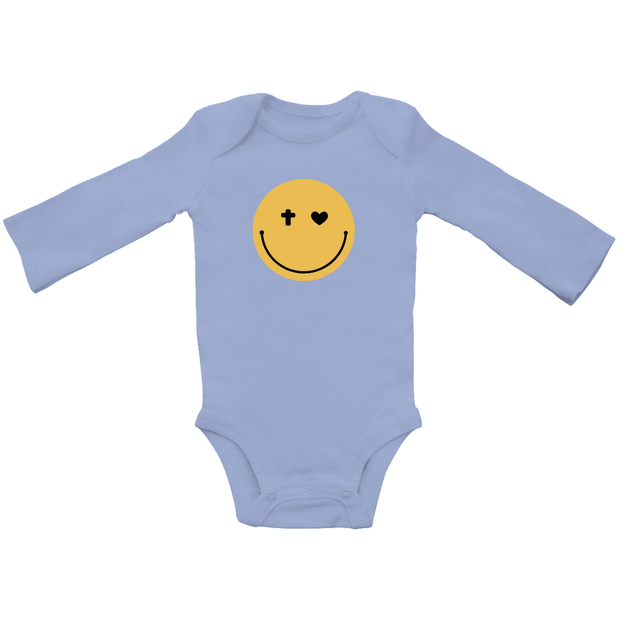 Baby Bio Bodysuite Langarm "Smiley" - by-grace.store