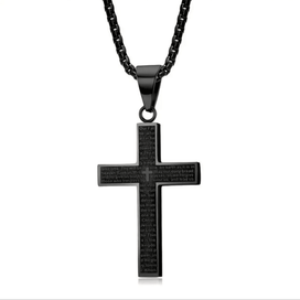 Edelstahl Kreuzkette mit Gravur - by-grace.store