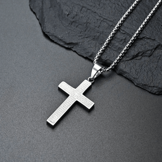 Edelstahl Kreuzkette mit Gravur - by-grace.store