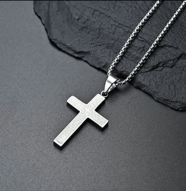 Edelstahl Kreuzkette mit Gravur - by-grace.store