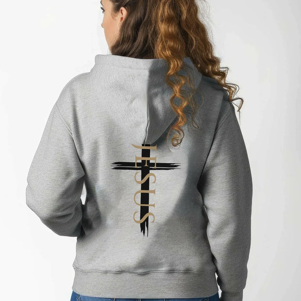 Damen Premium Bio Hoodie "Jesus Kreuz" - by-grace.store
