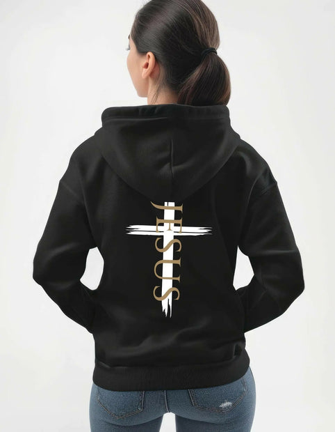 Damen Premium Bio Hoodie "Jesus Kreuz" - by-grace.store