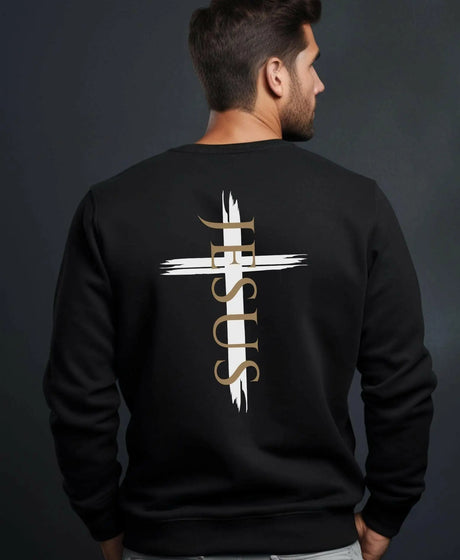 Herren Sweatshirt "Jesus Kreuz" - by-grace.store