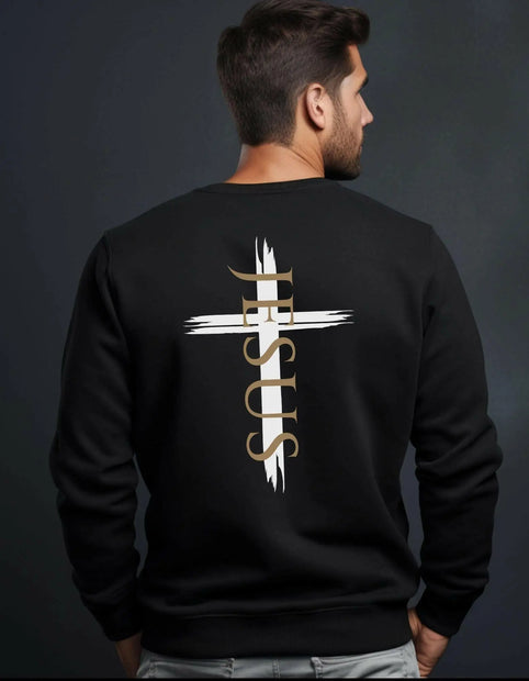 Herren Sweatshirt "Jesus Kreuz" - by-grace.store