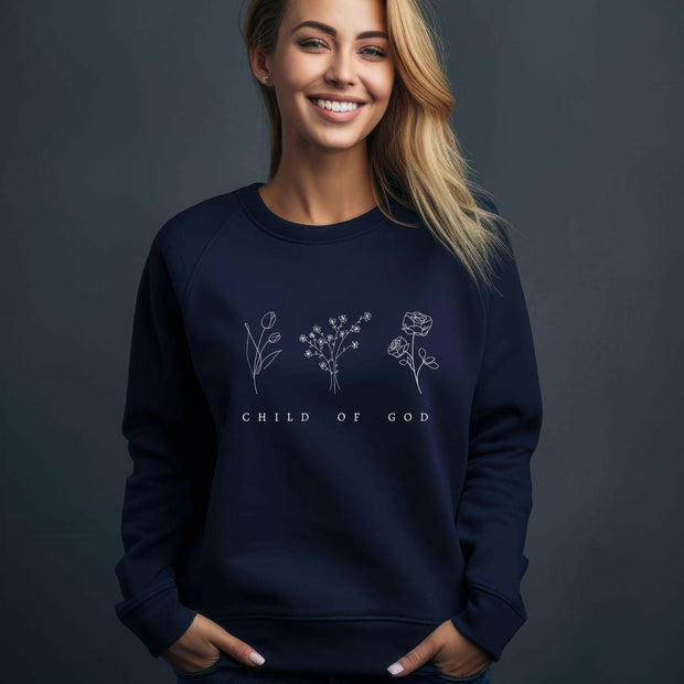 Damen Premium Bio Sweatshirt "Child of God" - by-grace.store